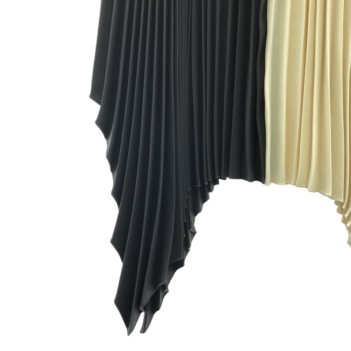 【신품】 JOSEPH / 조셉 | Ade A-Skirt-Pleated Rib 플리츠 리브 아데스커트 | 38 | 블랙/아이보리 | 여성