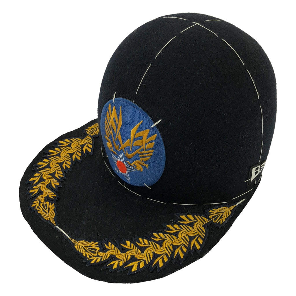 【美品】  RequaL / リコール | × WAGAMAMA 我儘別注 FAKE MARKET APOLLO CAP ワッペン装飾 ウールキャップ | ネイビー | メンズ