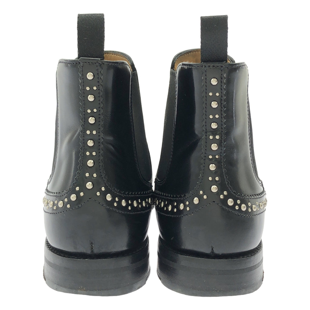 Church's | KETSBY MET | 皮革鉚釘拋光平底切爾西靴 | 35 1/2 | 黑色 | 女款