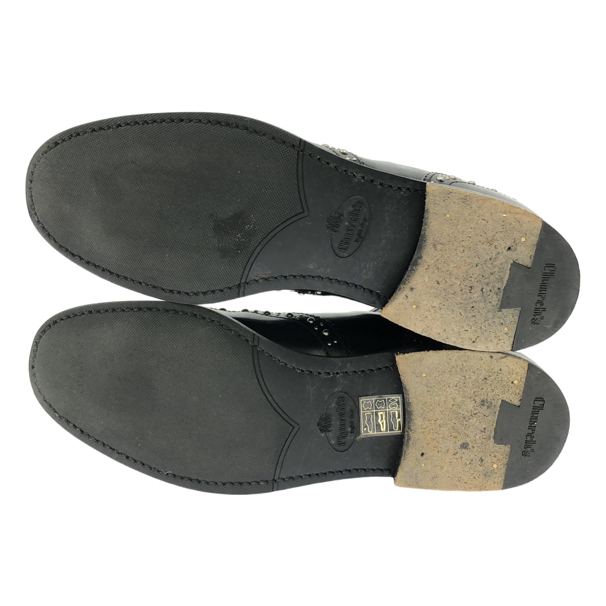 Church's / チャーチ | KETSBY MET / レザー スタッズ ポリッシュドバインダー チェルシーブーツ  革靴 | 35 1/2 | ブラック | レディース