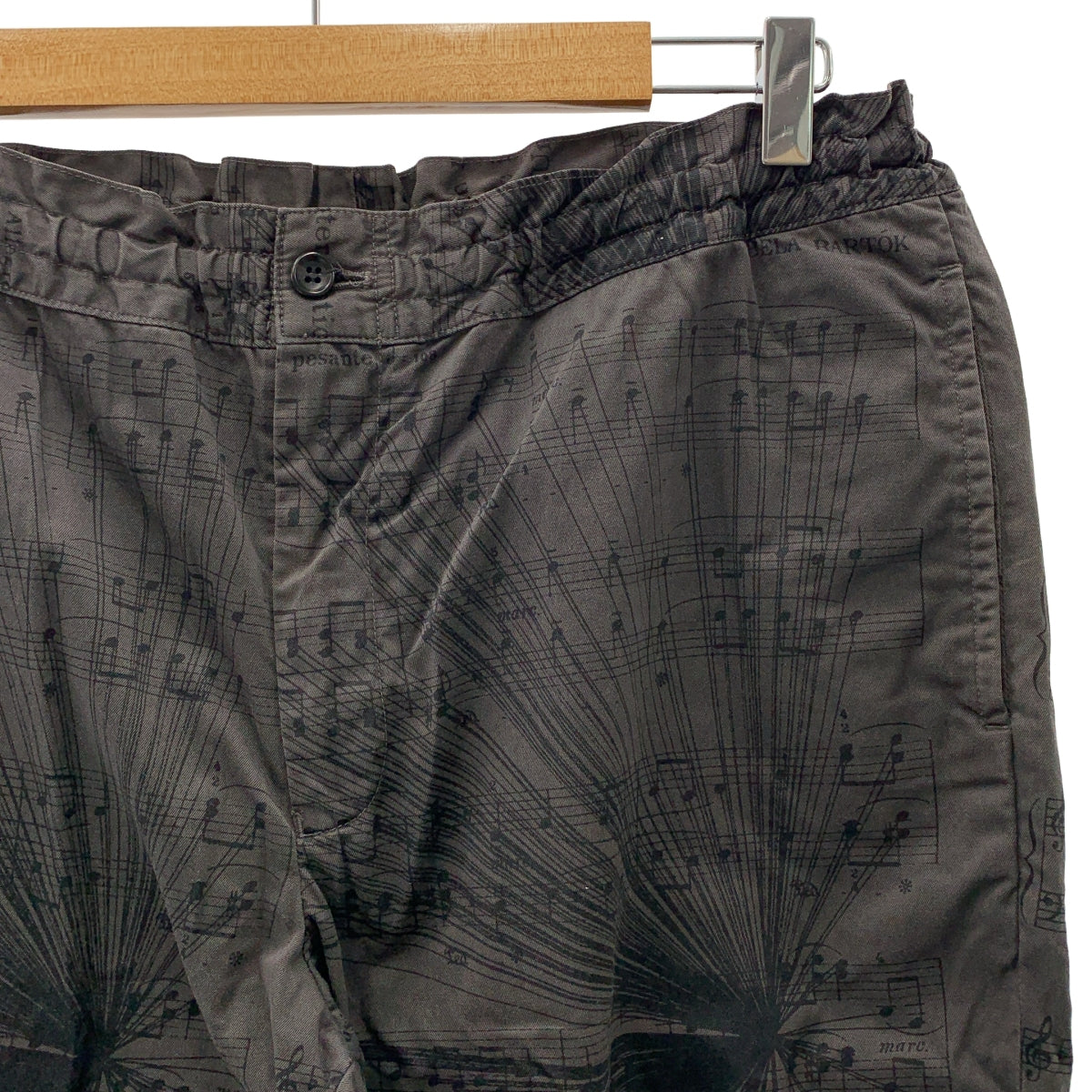 COMME des GARÇONS HOMME DEUX | 2020 春夏 | 染色全印花抽繩休閒褲 | L 碼 | 炭灰色 | 男款