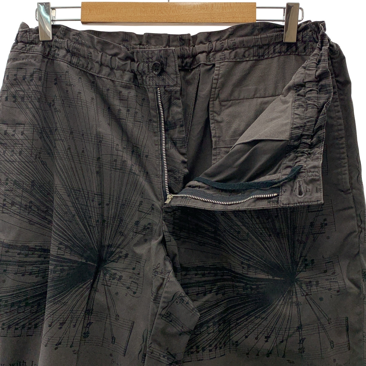 COMME des GARÇONS HOMME DEUX | 2020 春夏 | 染色全印花抽繩休閒褲 | L 碼 | 炭灰色 | 男款