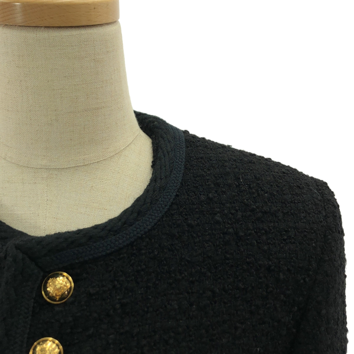 CELINE / セリーヌ | chasseur tweed jacket / 金ボタン シャスール ツイード ジャケット / ロゴ総裏地 | 34 | レディース