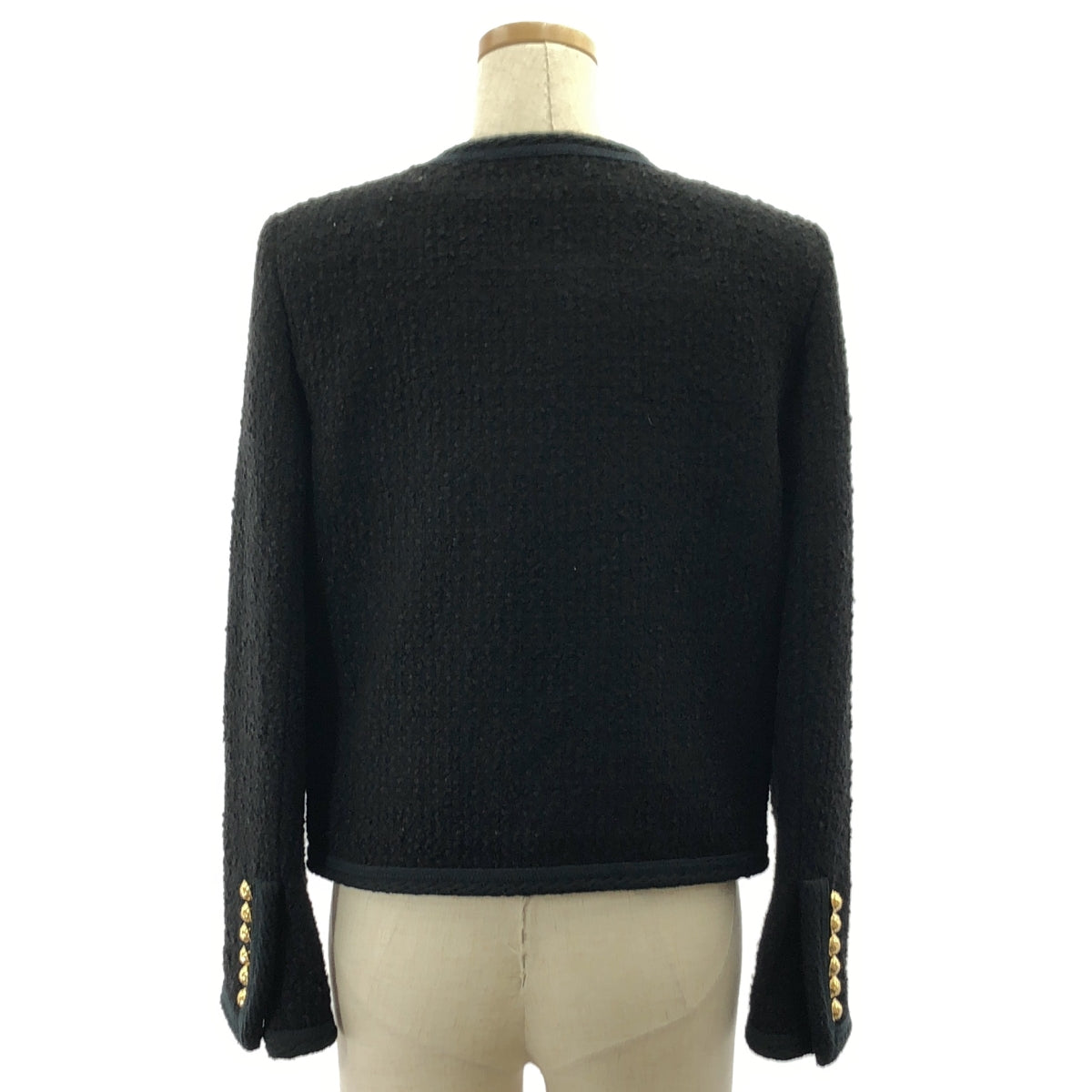 CELINE / セリーヌ | chasseur tweed jacket / 金ボタン シャスール ツイード ジャケット / ロゴ総裏地 | 34 | レディース