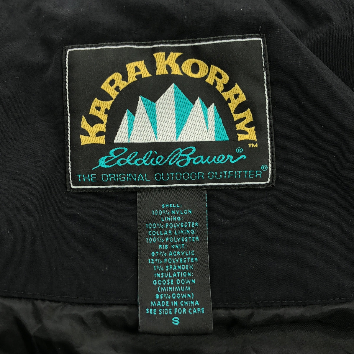 Eddie Bauer | KARA KORAM / EB700 FILL POWER / Karakoram Down Overcoat / Detachable Hood | S | Black | Men's