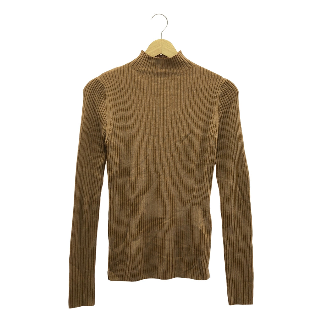 【美品】  Ron Herman / ロンハーマン | ハイネック リブニット | XS | ベージュ | レディース