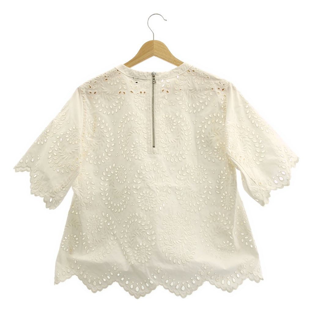 Drawer / ドゥロワー | カットワークレース バックジップ ブラウス | 36 | レディース