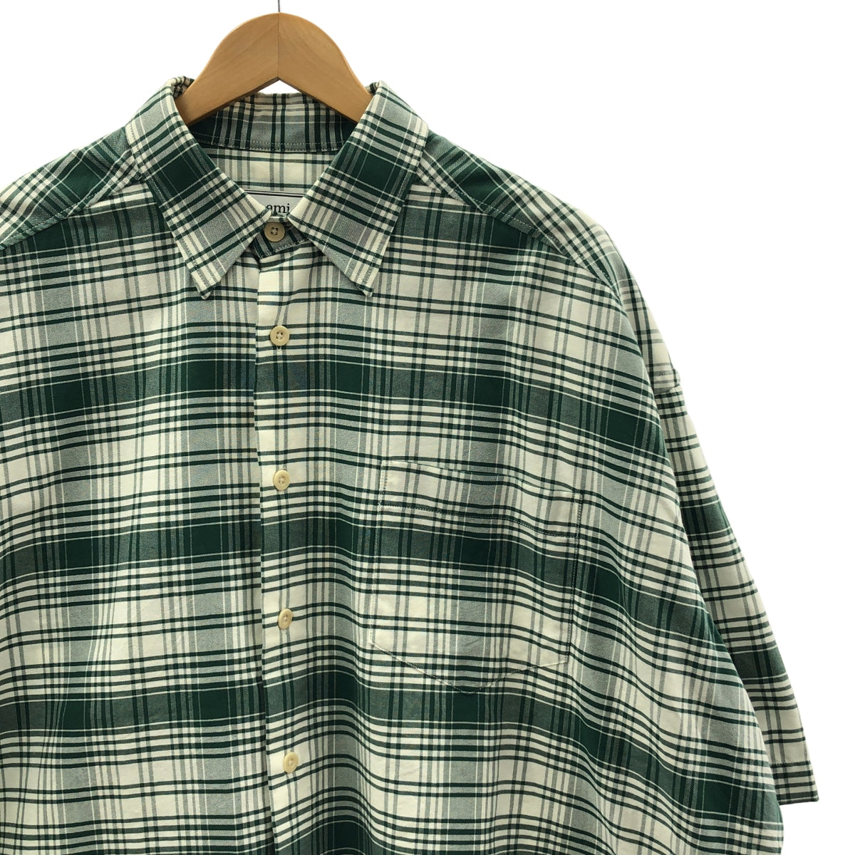 AMI Alexandre Mattiussi / アミ・アレクサンドルマテュッシ | チェック オーバーサイズ 半袖シャツ | M | メンズ