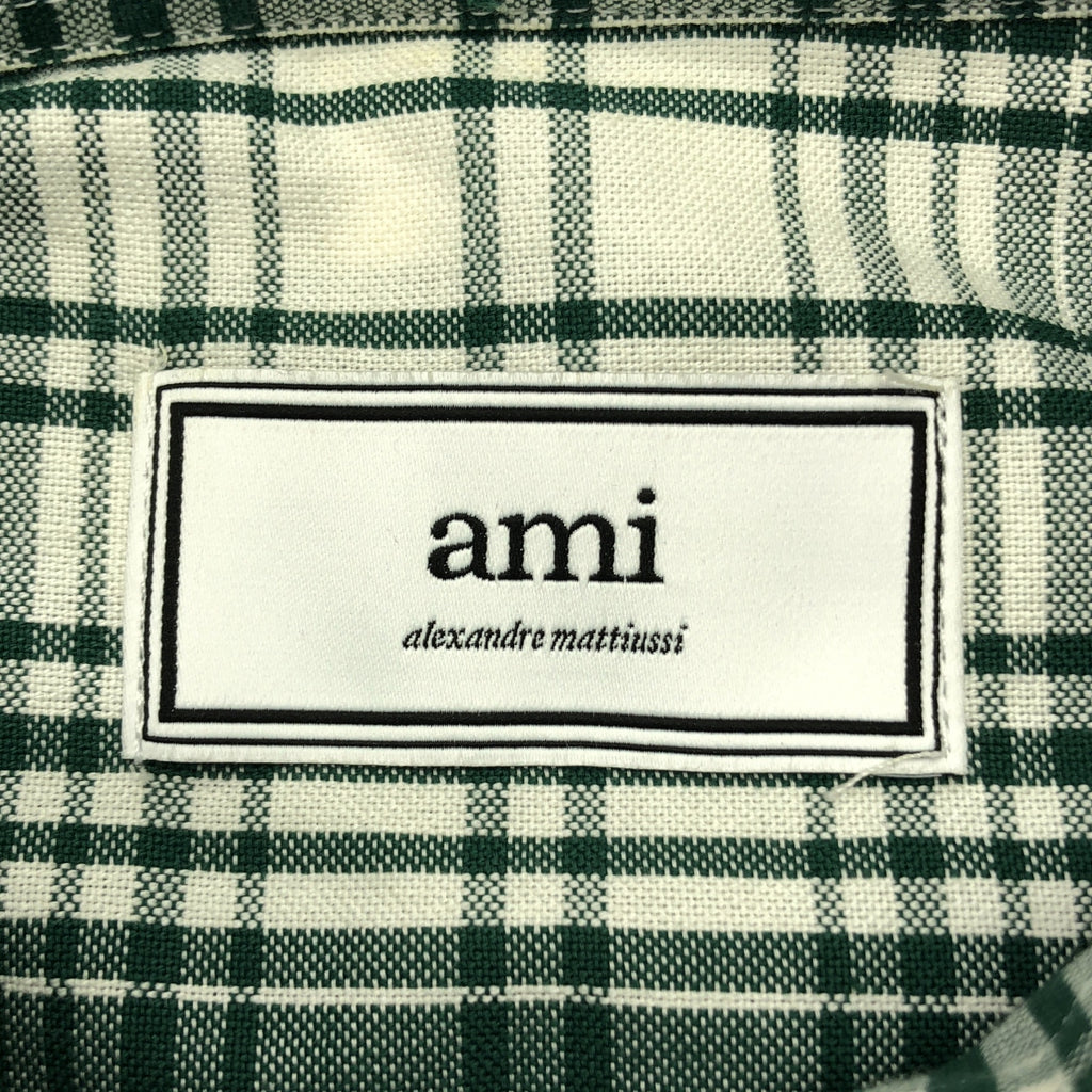 AMI Alexandre Mattiussi | 格紋寬鬆短袖襯衫 | M碼 | 男士