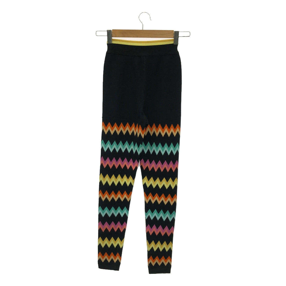 MISSONI / 미소니 | 테두리 니트 레깅스 바지 | XS | 블랙 / 멀티 | 여성