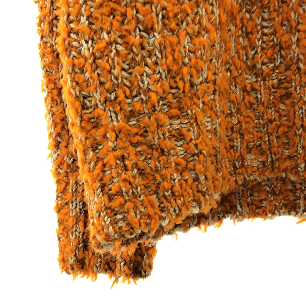 Acne Studios / アクネストゥディオズ | ウール ローゲージ タートルネックニット | S | オレンジ/ホワイト | メンズ