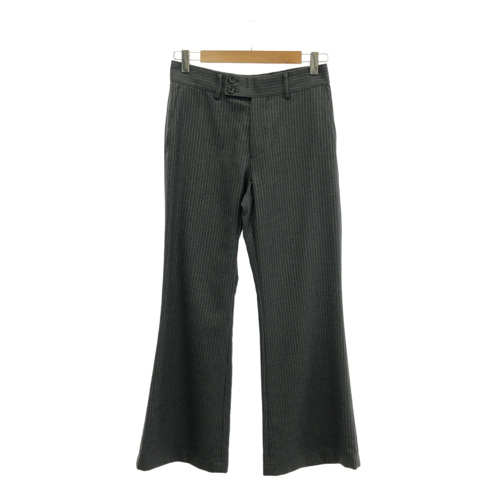 tricot COMME des GARCONS | 2003AW | 羊毛條紋寬喇叭褲 | M | 灰色 | 女款
