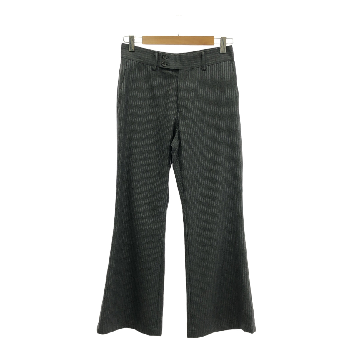 tricot COMME des GARCONS | 2003AW | 羊毛條紋寬喇叭褲 | M | 灰色 | 女款