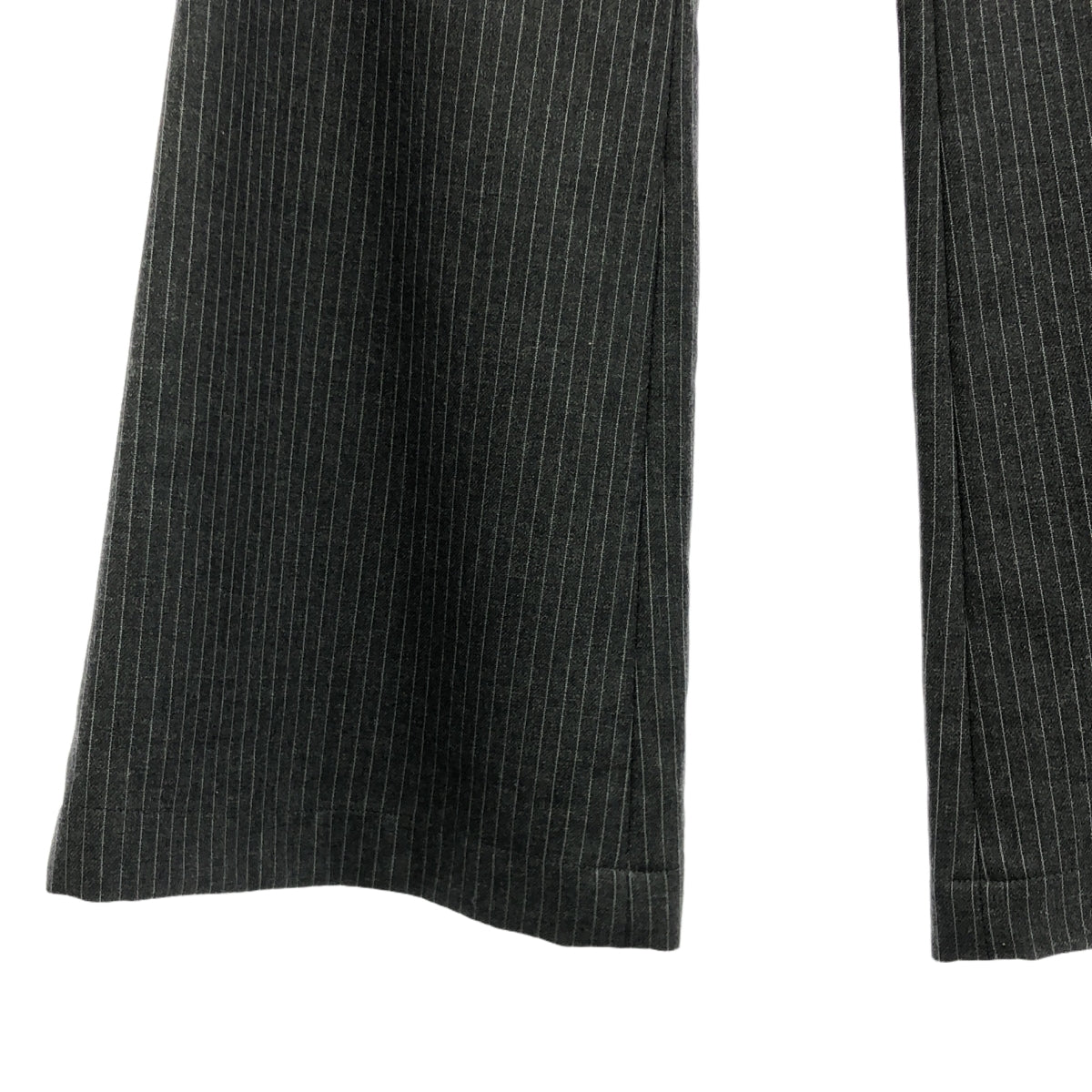 tricot COMME des GARCONS | 2003AW | 羊毛條紋寬喇叭褲 | M | 灰色 | 女款