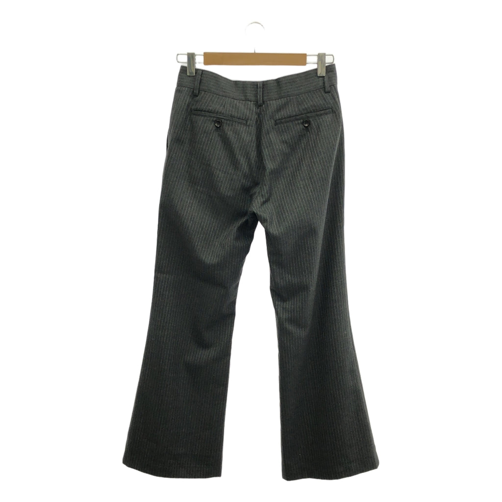 tricot COMME des GARCONS | 2003AW | 羊毛條紋寬喇叭褲 | M | 灰色 | 女款