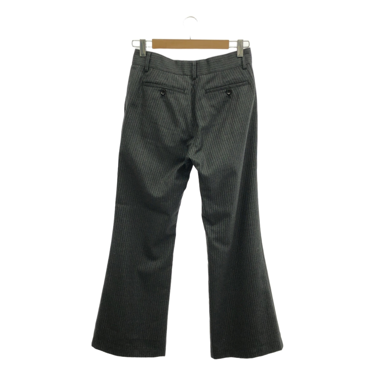 tricot COMME des GARCONS | 2003AW | 羊毛條紋寬喇叭褲 | M | 灰色 | 女款