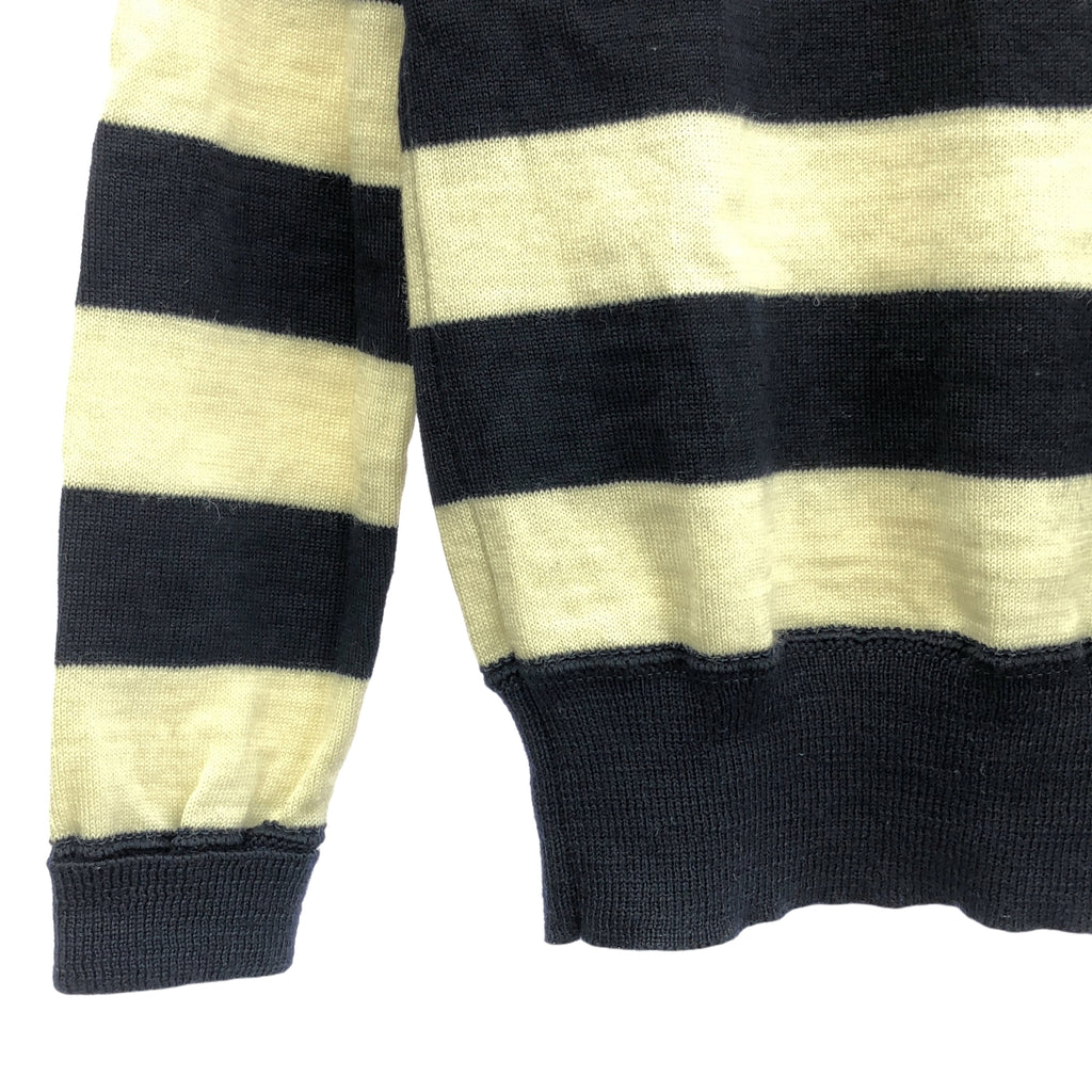 visvim / ビズビム | 2015SS | CREW NECK SWEATER FR BORDER ボーダー ウール ニット | 1 | ネイビー / オフホワイト | メンズ