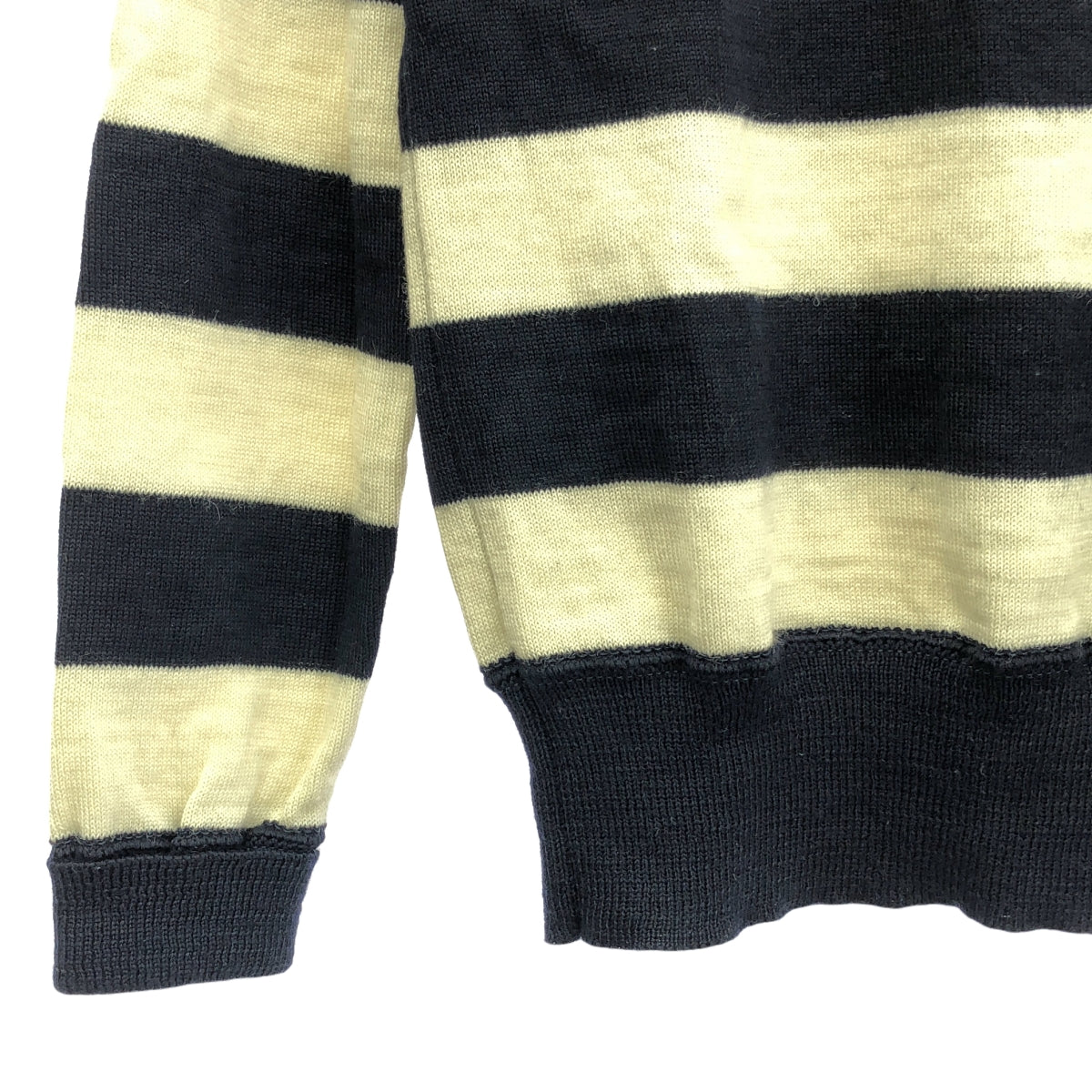 visvim / ビズビム | 2015SS | CREW NECK SWEATER FR BORDER ボーダー ウール ニット | 1 | ネイビー / オフホワイト | メンズ