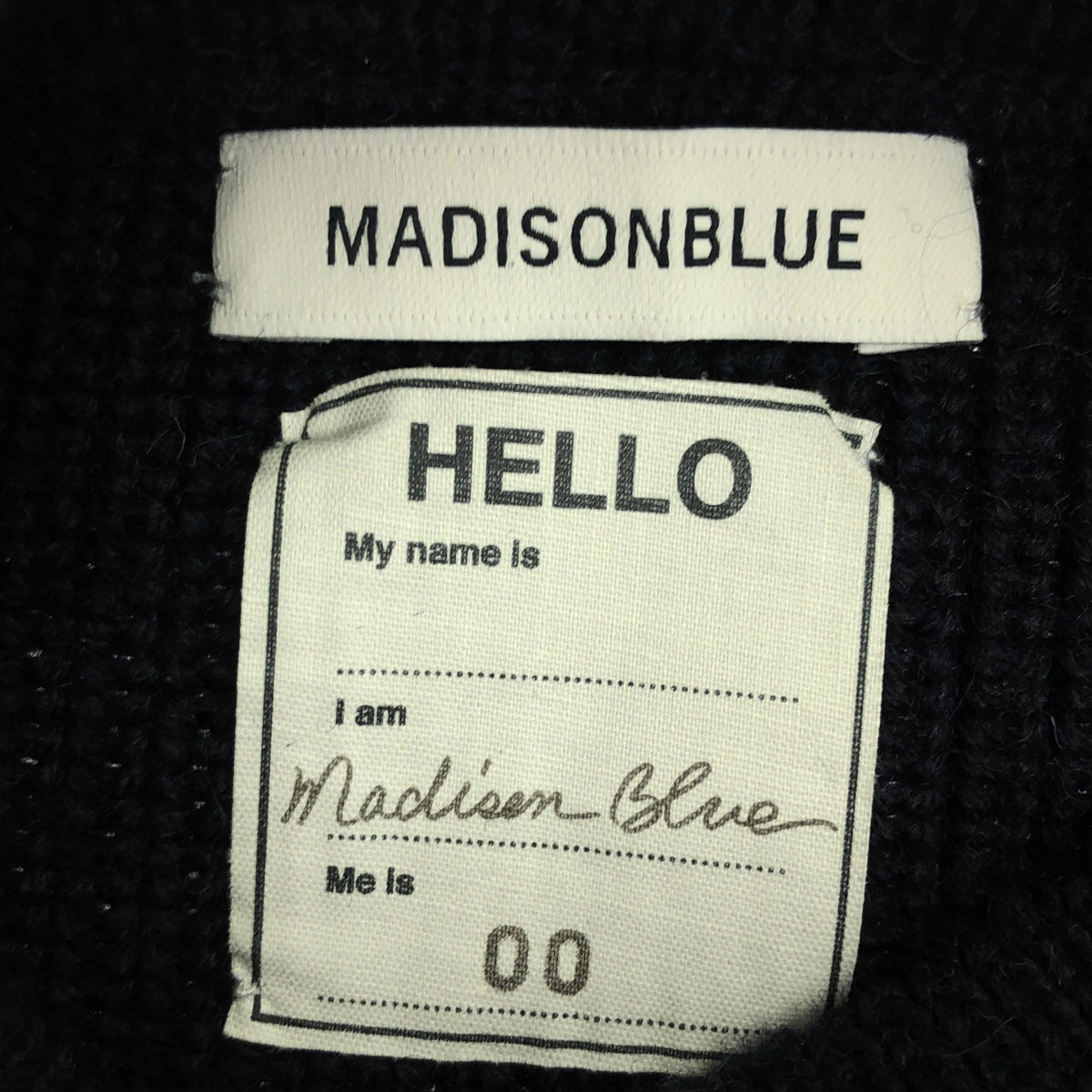 【미품】 MADISON BLUE / 매디슨 블루 | 2024SS | SCHOOL RIB KNIT PO 니트 | 00(XS) | 네이비 | 여성