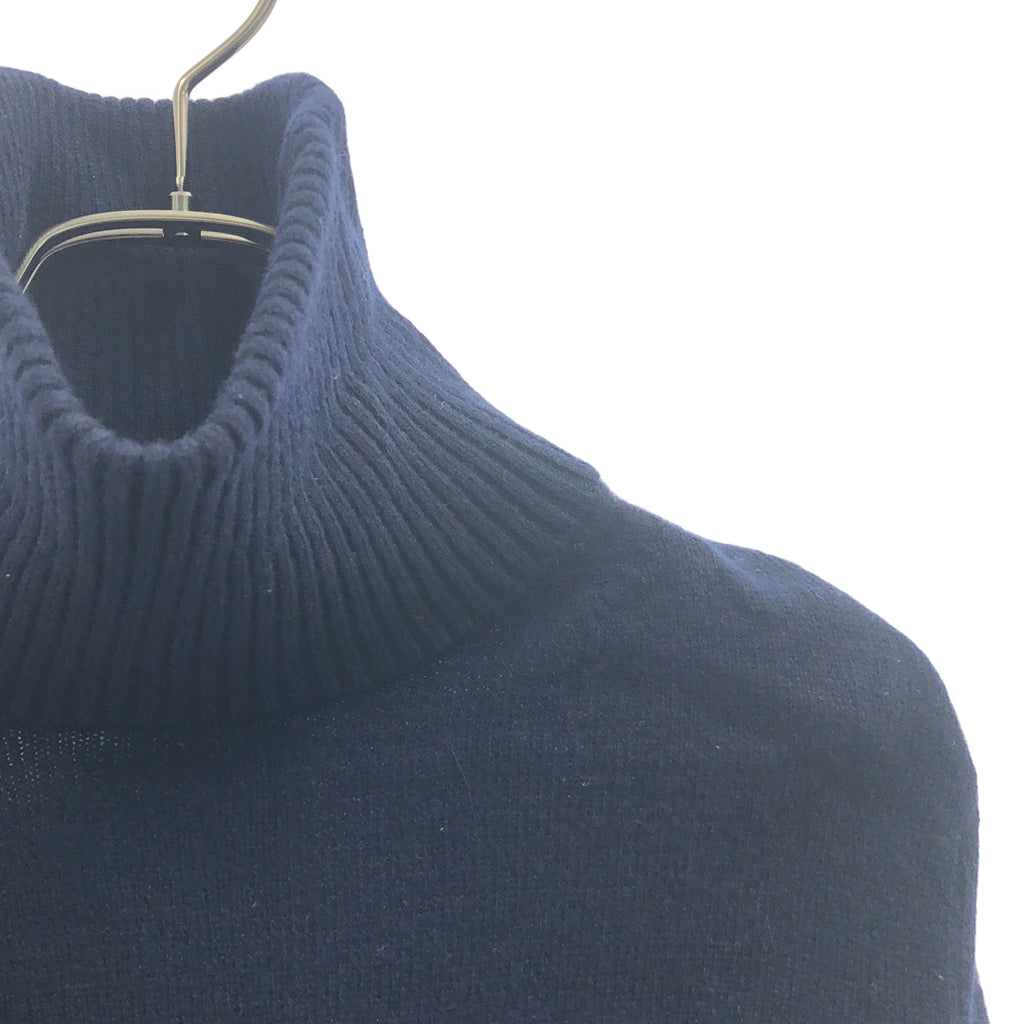 sacai / 사카이 | 다른 소재 전환 백 플리츠 터틀넥 니트 | S | 여성