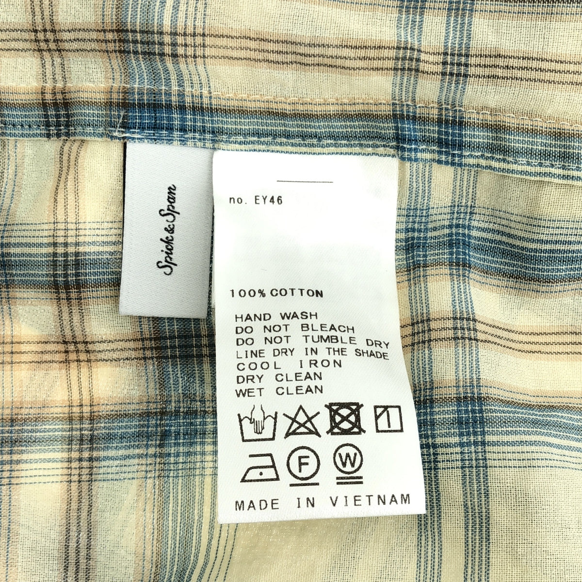 一塵不染 | 2024SS | 棉質巴里紗格紋睡衣襯衫 | F |