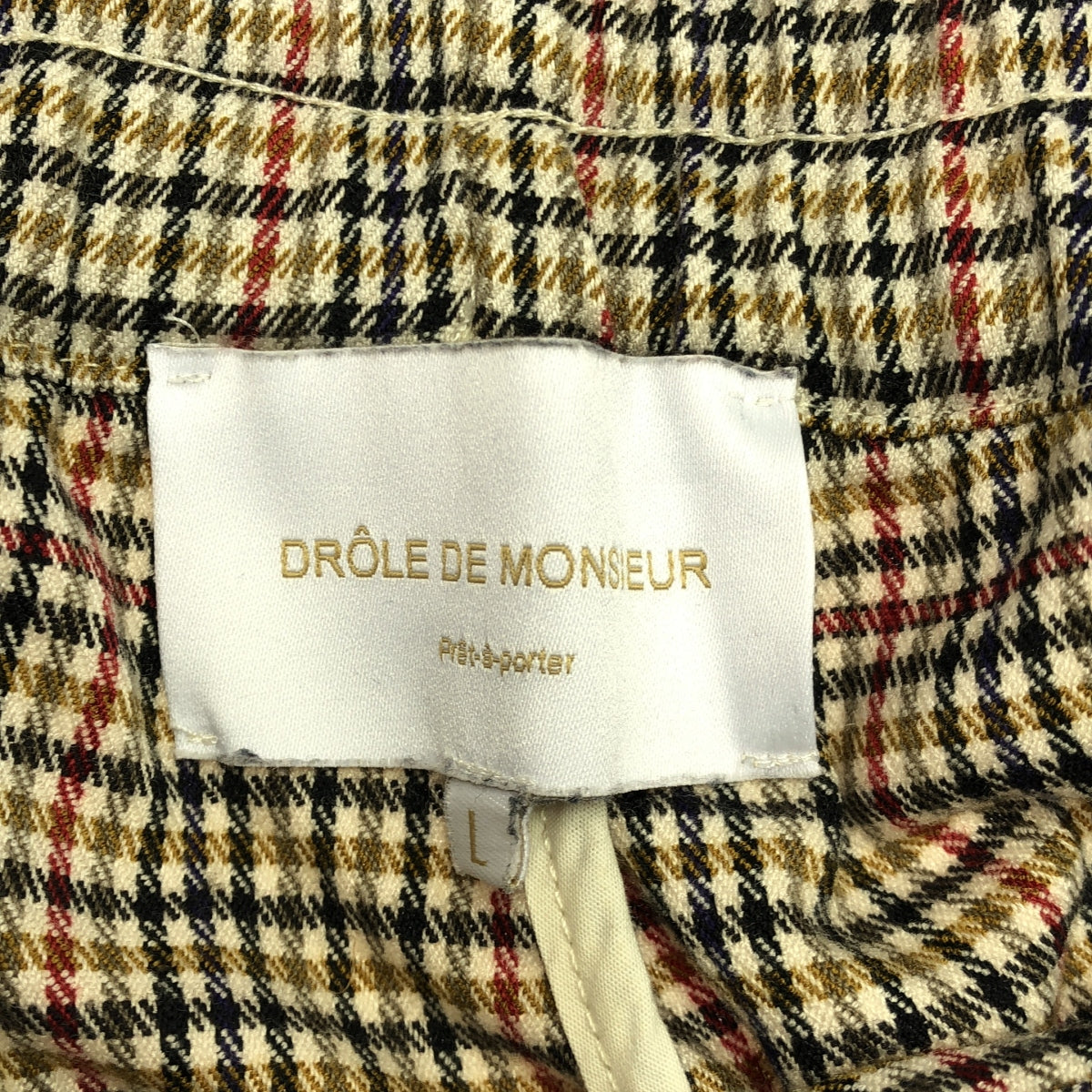 DROLE DE MONSIEUR / ドロールドムッシュ | 総柄 ドローストリング  イージーパンツ | L | マルチカラー | メンズ