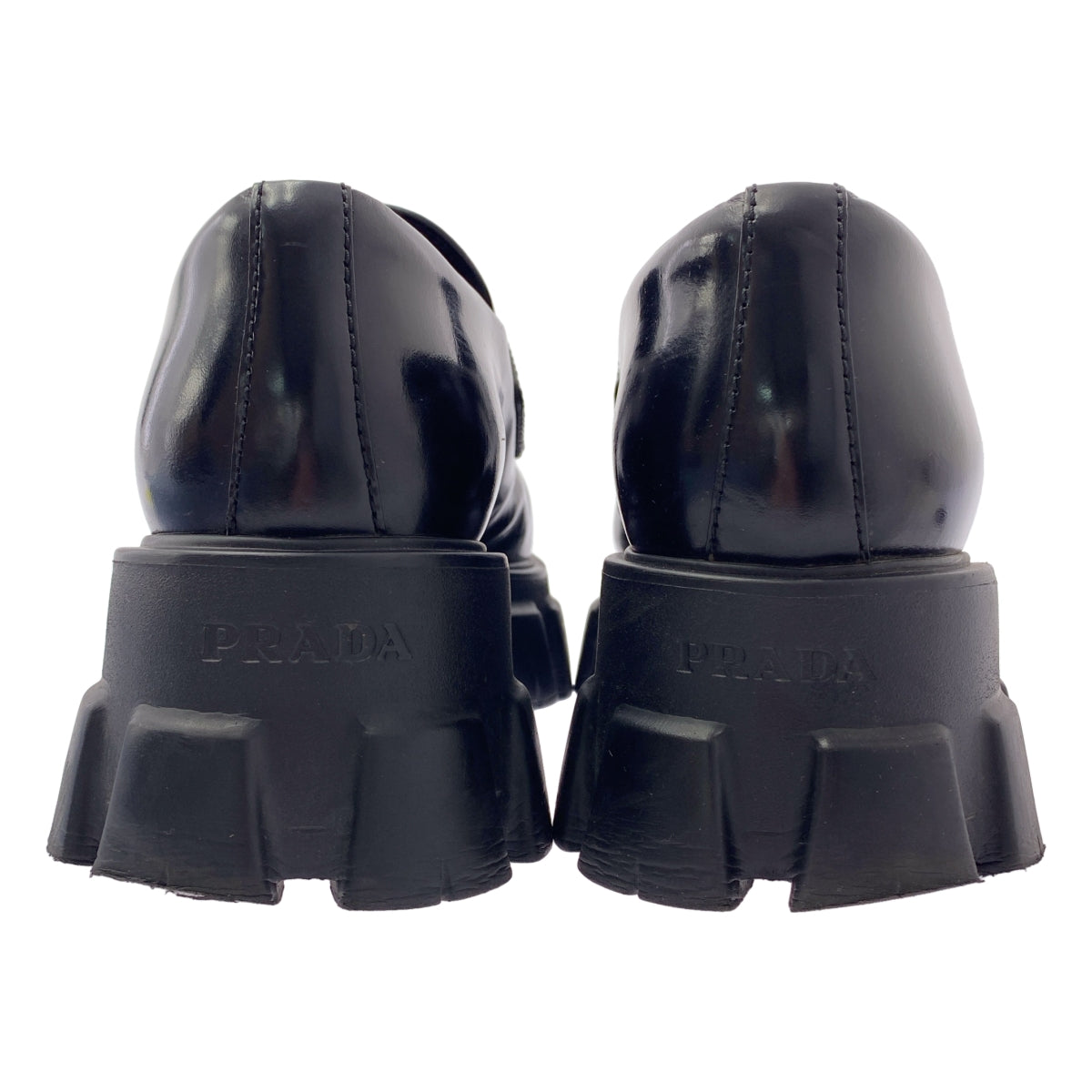 PRADA / 프라다 | 모노리스 브러쉬 가죽 포인티드 투 로퍼 | 40 |