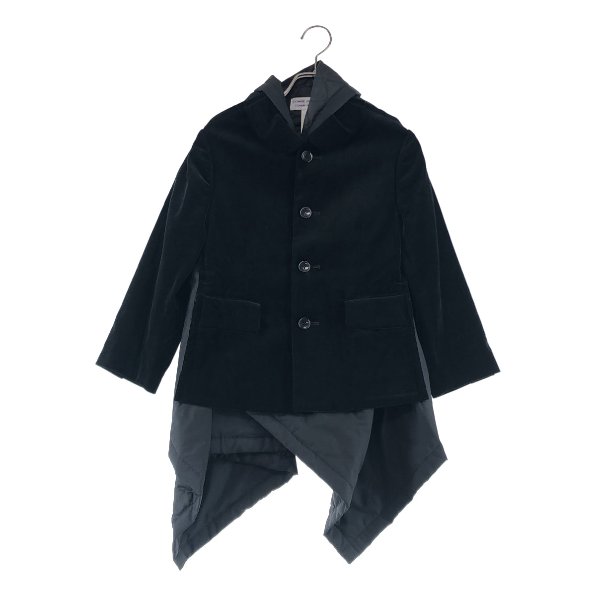 COMME des GARCONS COMME des GARCONS / コムコム | ベロア キルティング ドッキング ジャケット | XS | レディース