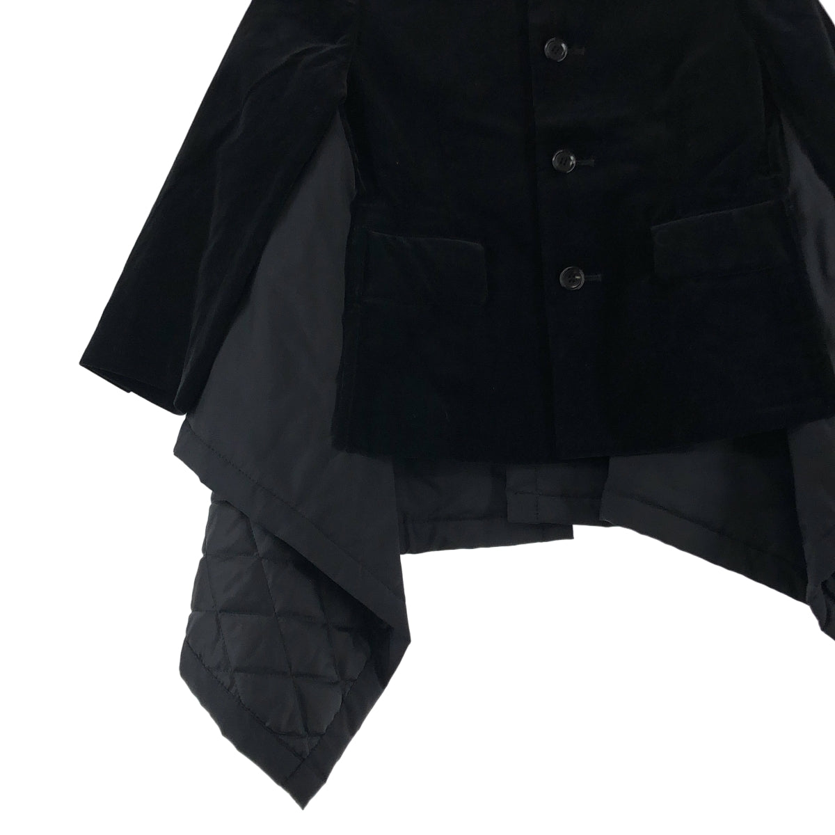 COMME des GARCONS COMME des GARCONS / コムコム | ベロア キルティング ドッキング ジャケット | XS | レディース
