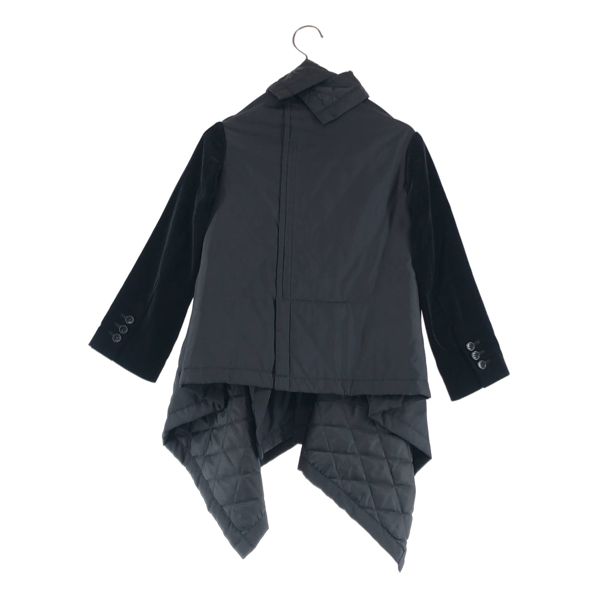 COMME des GARCONS COMME des GARCONS / コムコム | ベロア キルティング ドッキング ジャケット | XS | レディース