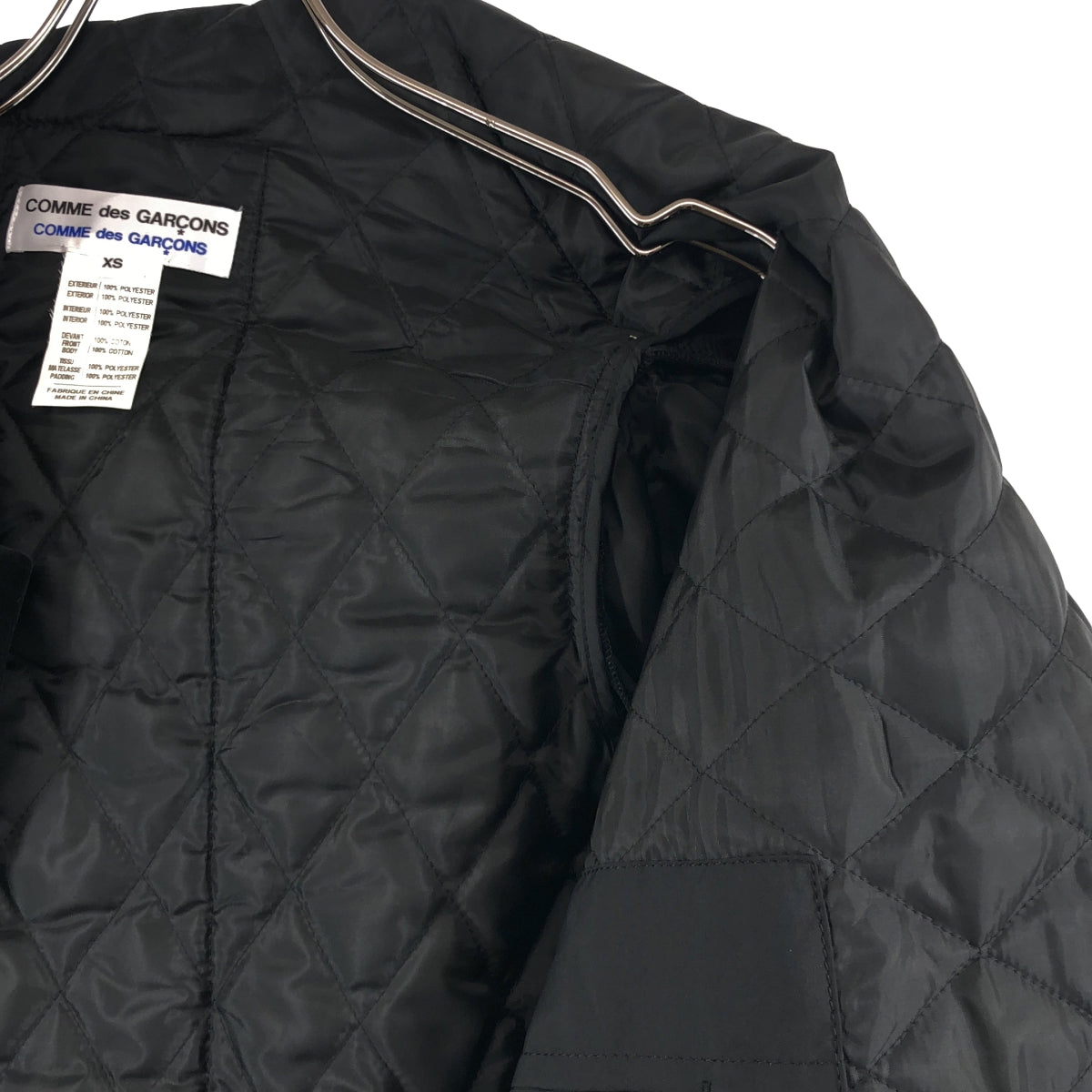 COMME des GARCONS COMME des GARCONS / コムコム | ベロア キルティング ドッキング ジャケット | XS | レディース