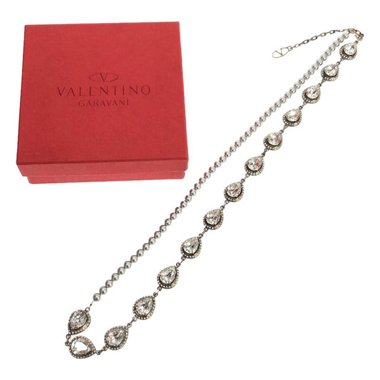 VALENTINO GARAVANI | Crystal Swarovski decorated metal beads long necklace | Women's