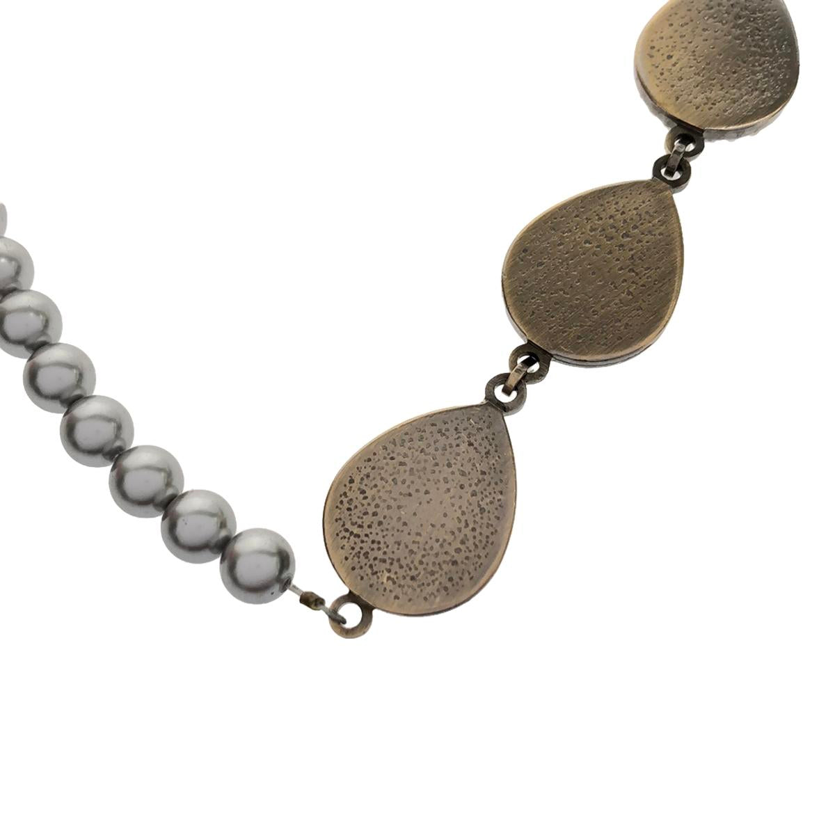 華倫天奴·格拉瓦尼 |水晶施華洛世奇裝飾金屬珠長項鍊 |女性的