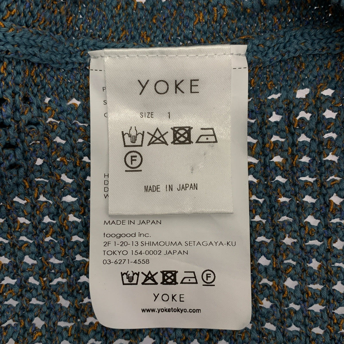 YOKE / 요크 | 2025SS | MESH KNITTED SHIRT CARDIGAN / 로고 버튼 니트 카디건 | 1 |