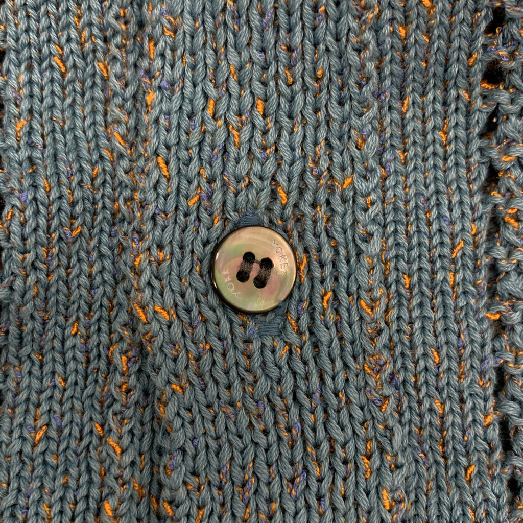 YOKE / 요크 | 2025SS | MESH KNITTED SHIRT CARDIGAN / 로고 버튼 니트 카디건 | 1 |