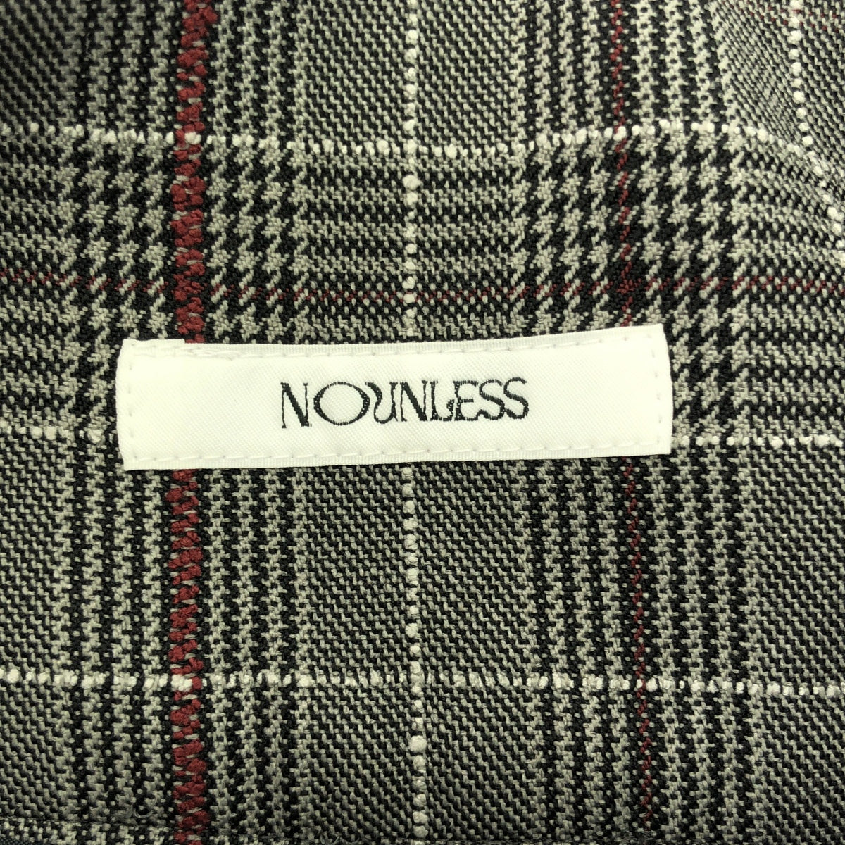 【美品】  NOUNLESS / ナウンレス | Check Wrap Like Midi Skirt / ダブルアジャスター サイドジップ ロングスカート / 裏地付き | 1 | グレー/ボルドー | レディース