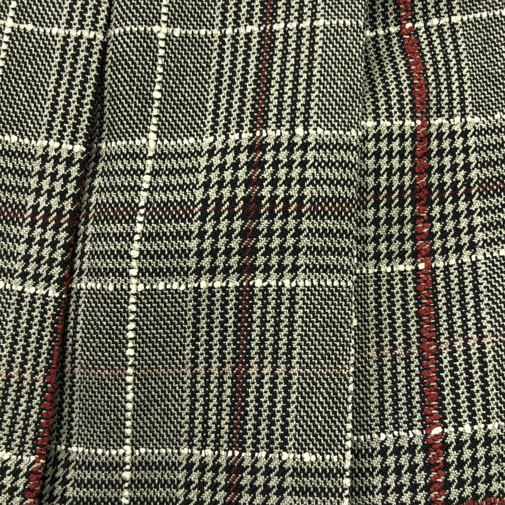 【美品】  NOUNLESS / ナウンレス | Check Wrap Like Midi Skirt / ダブルアジャスター サイドジップ ロングスカート / 裏地付き | 1 | グレー/ボルドー | レディース