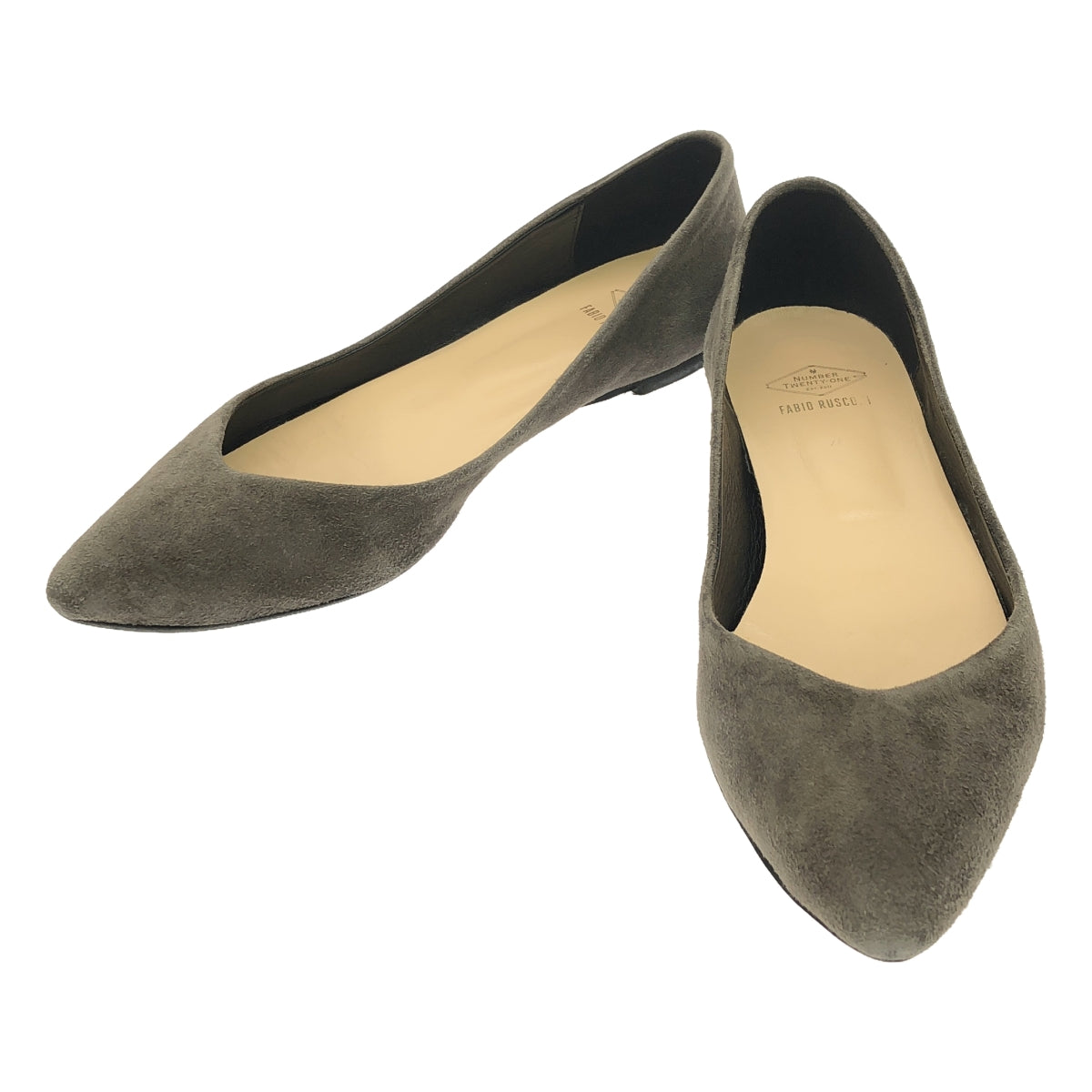 Fabio Rusconi | F-2428 Pointed Toe Suede Flat Pumps | 37.5 | Women's