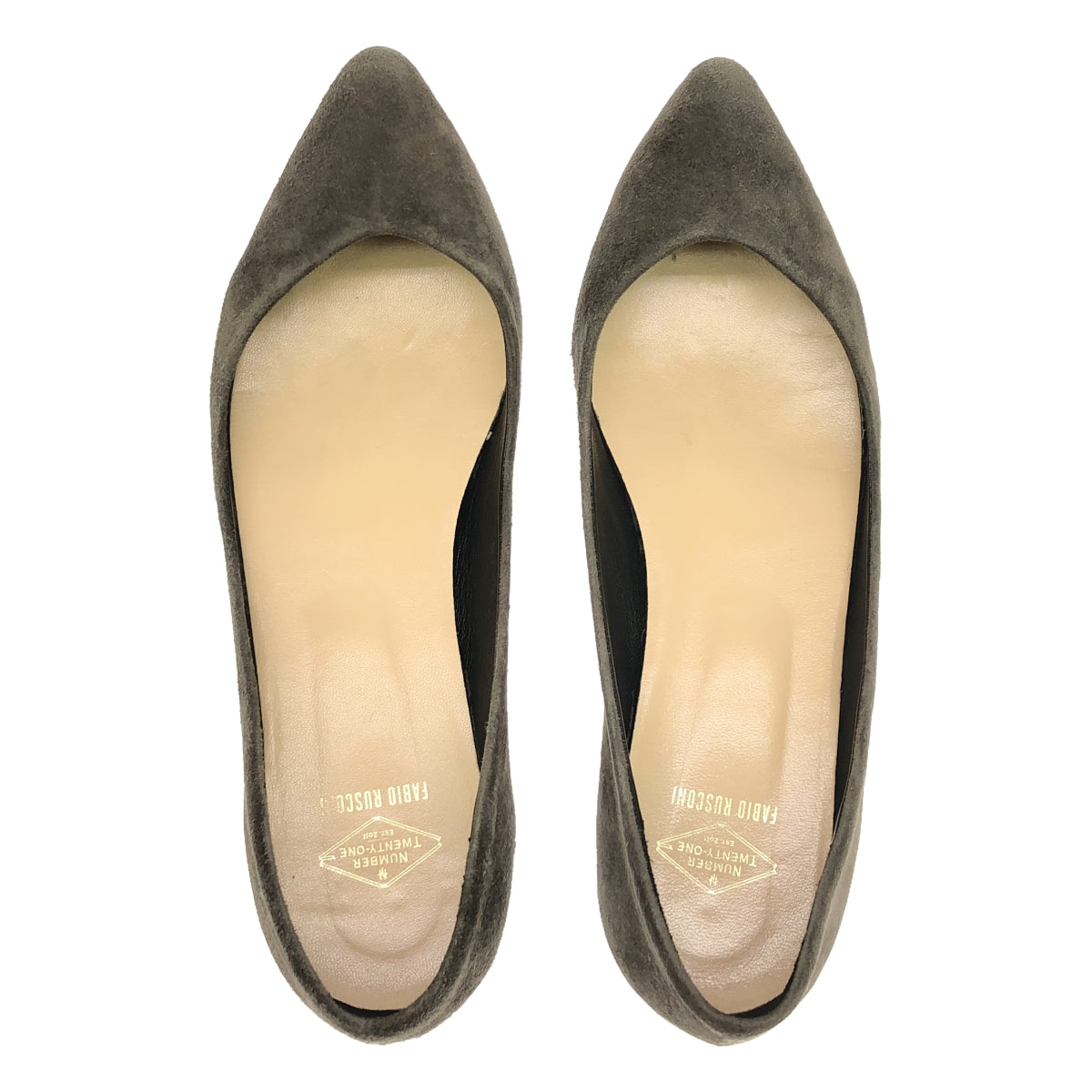 Fabio Rusconi | F-2428 Pointed Toe Suede Flat Pumps | 37.5 | Women's