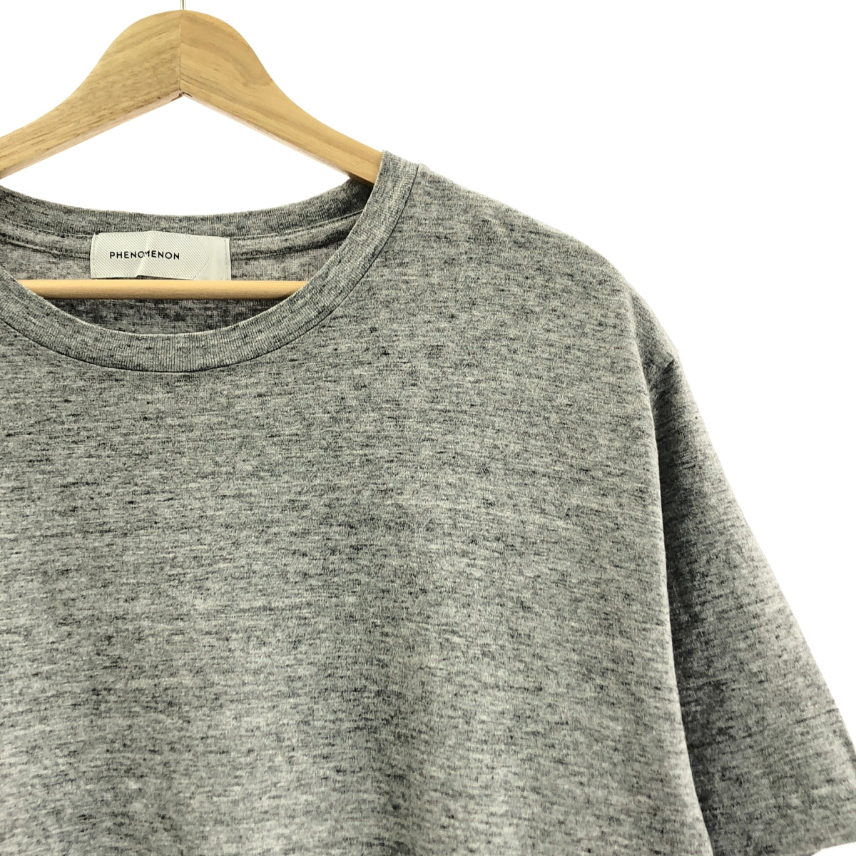 phenomenon / 페노메논 | 서리가 내린 로고 패치 슬릿 롱 티셔츠 컷소우 | M |