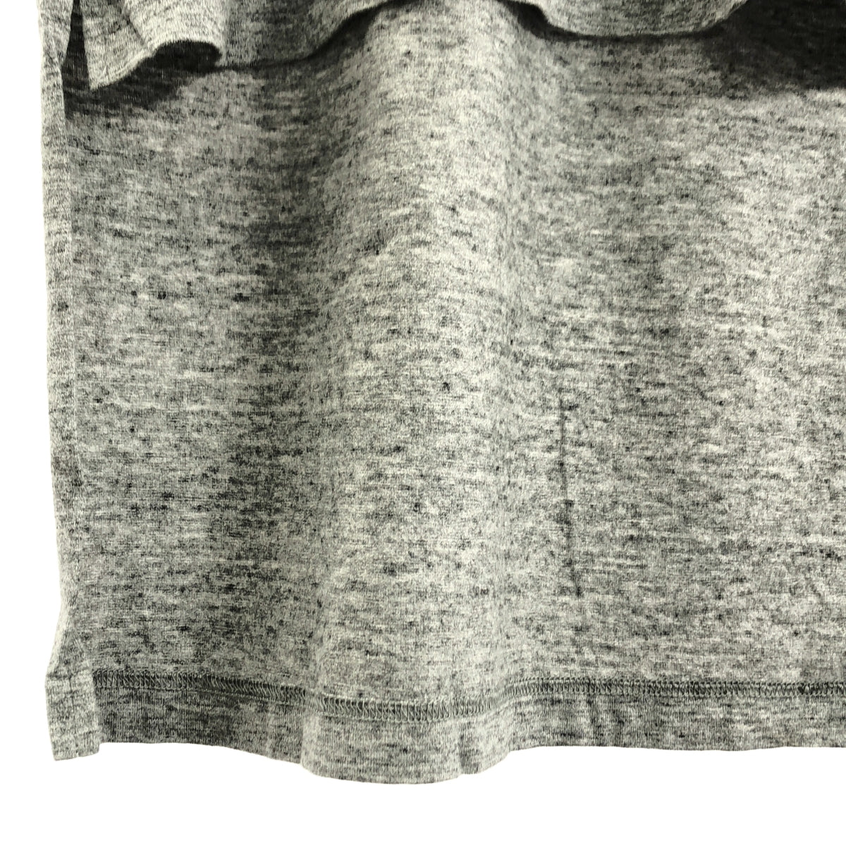 phenomenon / 페노메논 | 서리가 내린 로고 패치 슬릿 롱 티셔츠 컷소우 | M |