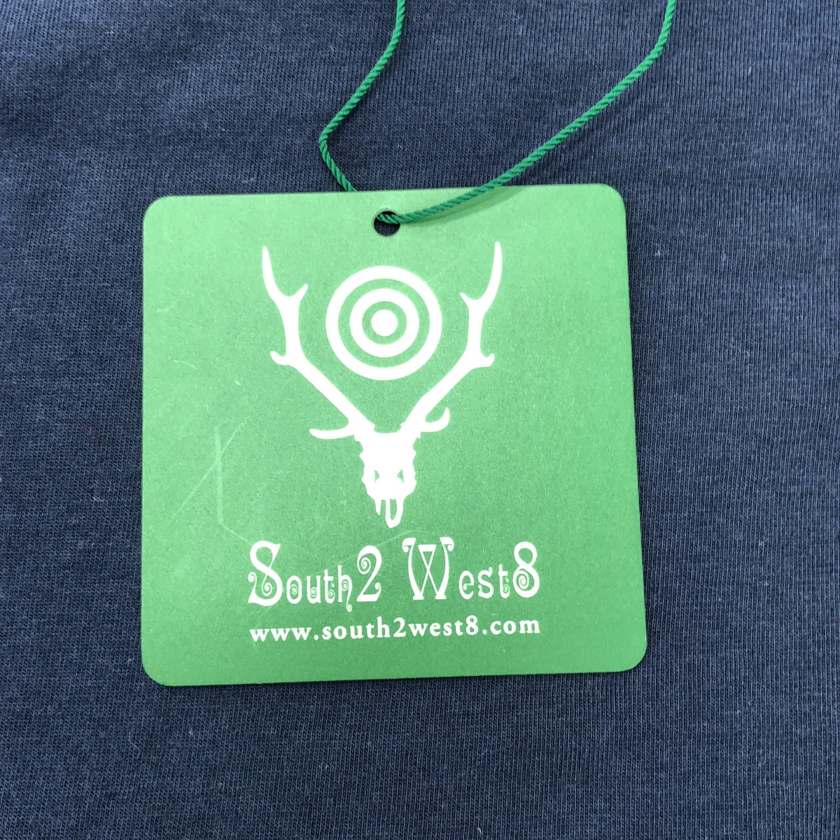 【美品】  South2West8 S2W8 / サウスツーウエストエイト | エンブロイダリー ロゴ ヘンリーネック Tシャツ カットソー | XS | ネイビー | メンズ