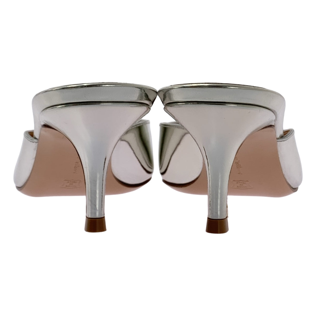 Gianvito Rossi | JAIPUR MULE | 漆皮金屬平底涼鞋 | 尺寸 37 | 女款