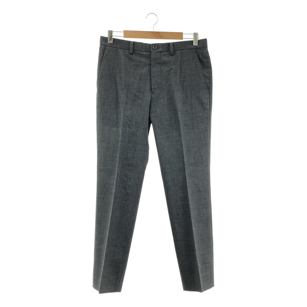 MARGARET HOWELL / マーガレットハウエル | × FOX BROTHERS / ウール スラックス パンツ | M | ダークグレー系 | メンズ