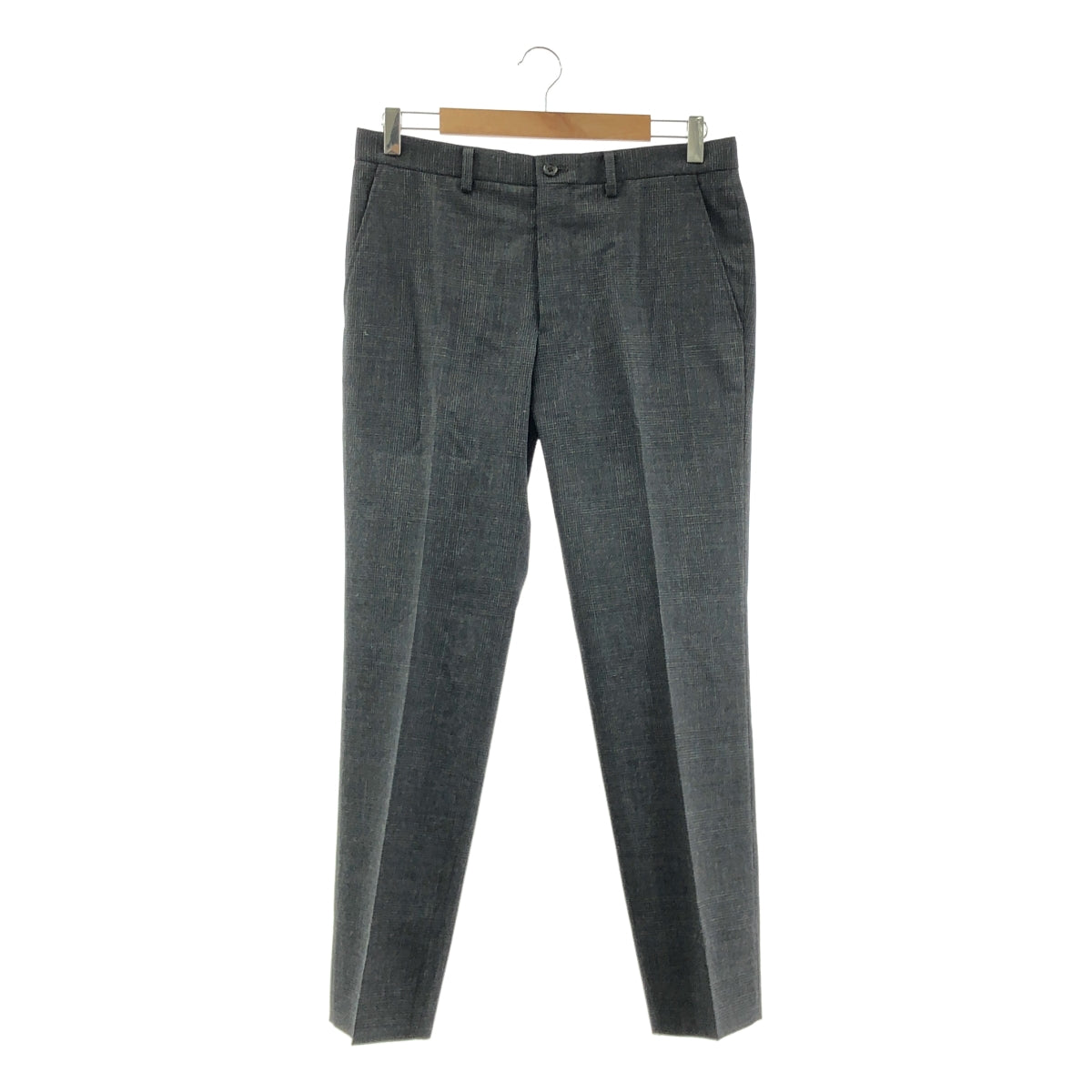 MARGARET HOWELL / マーガレットハウエル | × FOX BROTHERS / ウール スラックス パンツ | M | ダークグレー系 | メンズ