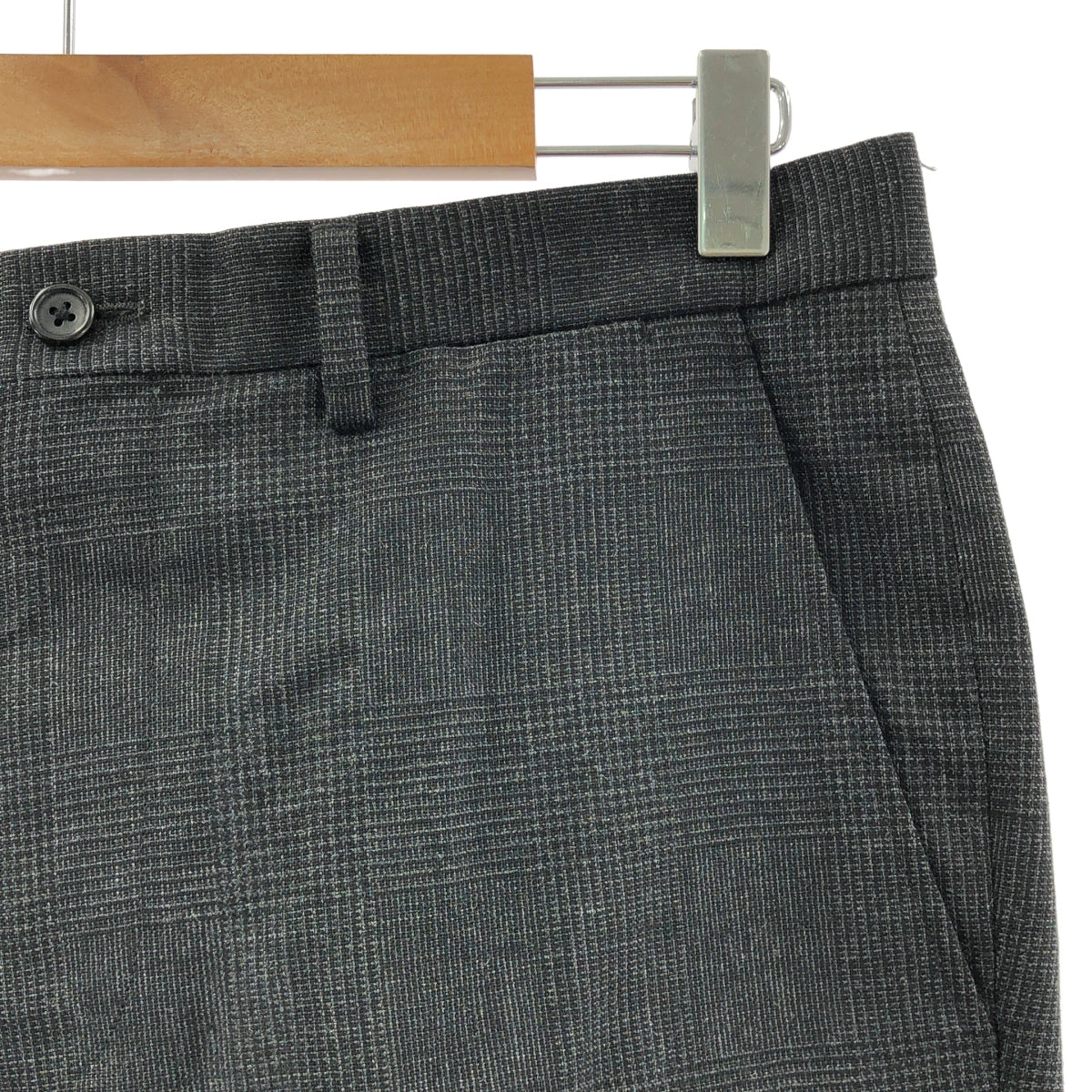 MARGARET HOWELL / マーガレットハウエル | × FOX BROTHERS / ウール スラックス パンツ | M | ダークグレー系 | メンズ