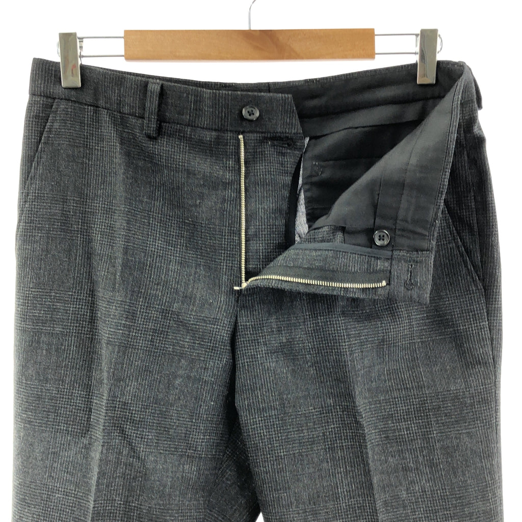 MARGARET HOWELL / マーガレットハウエル | × FOX BROTHERS / ウール スラックス パンツ | M | ダークグレー系 | メンズ