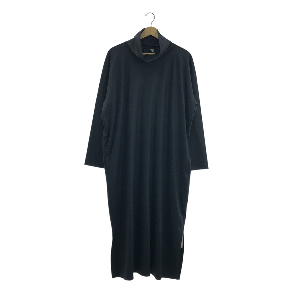【新品】  ATON / エイトン | CLOUD MELTON JERSEY タートルネックドレス ワンピース | 02 | ブラック | レディース
