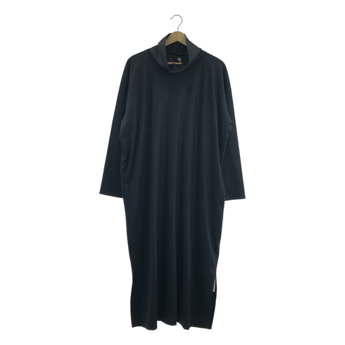 【新品】  ATON / エイトン | CLOUD MELTON JERSEY タートルネックドレス ワンピース | 02 | ブラック | レディース