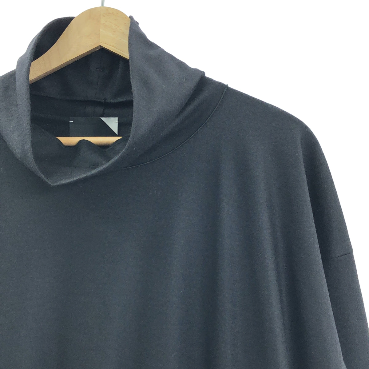 【新品】  ATON / エイトン | CLOUD MELTON JERSEY タートルネックドレス ワンピース | 02 | ブラック | レディース